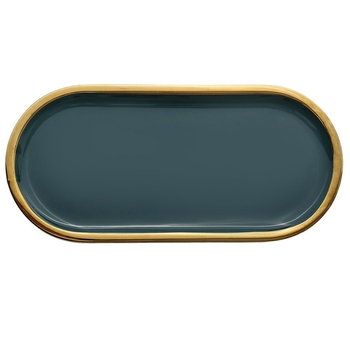 Marble Storage Tray Black White Europe Food Fruit Breakfast Oval Plate Jewelry Tray Dessert Dish Decoration